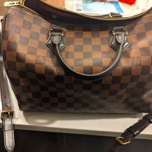 Louis Vuitton Damier Ebene Speedy 30 Bandouliere